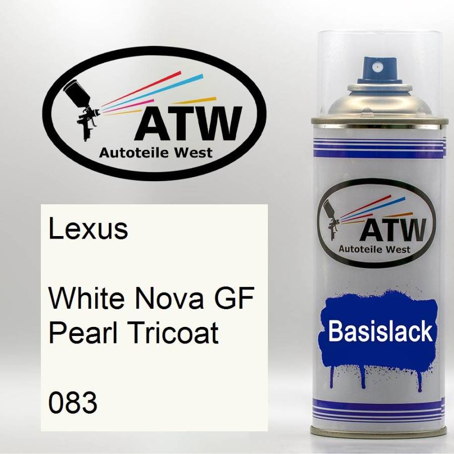 Lexus, White Nova GF Pearl Tricoat, 083: 400ml Sprühdose, von ATW Autoteile West.